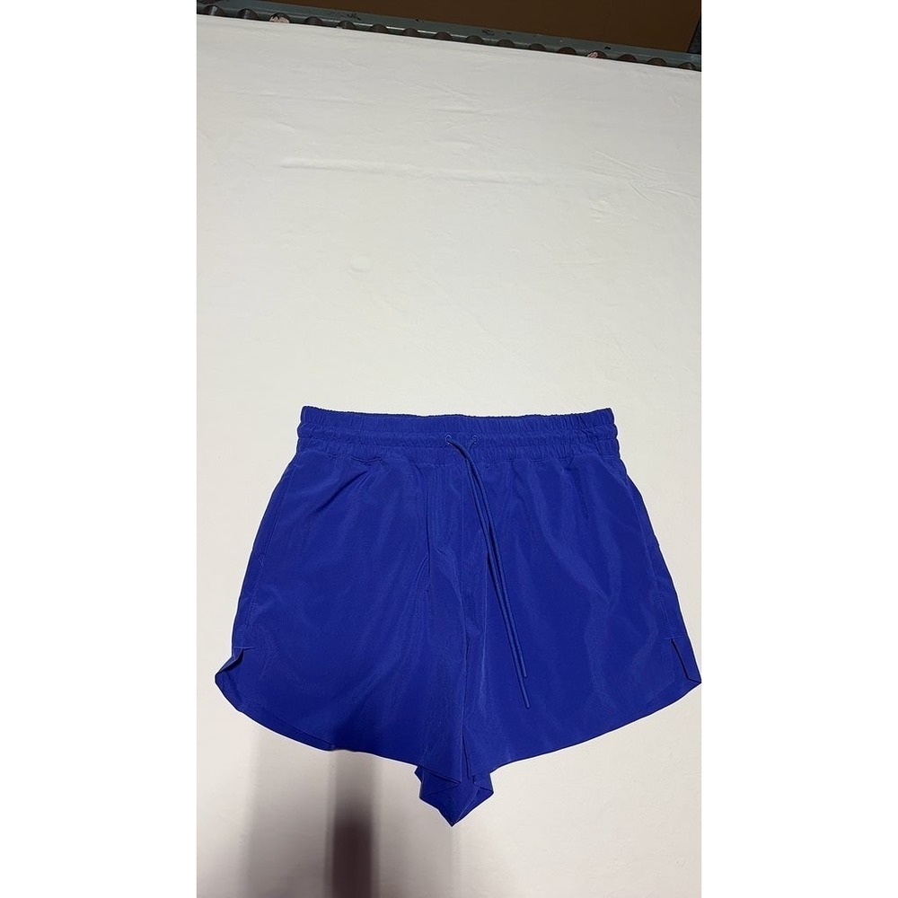 Athleta Womens Blue Athletic Shorts Small Petite Elastic Waist Drawstring